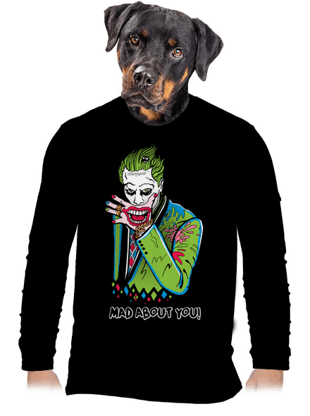 Joker és Harley férfi hosszú ujjú póló Black