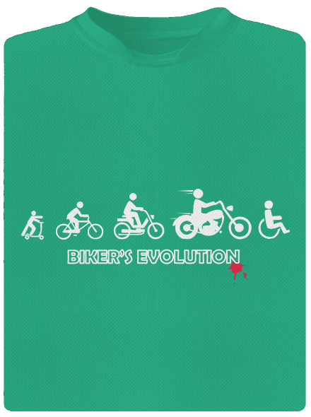 Bikers evolution férfi sportpóló Mint Mal