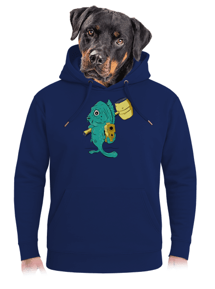 Utolsó karácsony este unisex prémium pulóver Navy