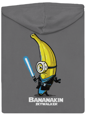 Bananakin Skywalker cipzáras női pulóver Steel Gray