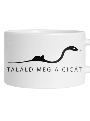 Találd meg a cicát macaron bögre White