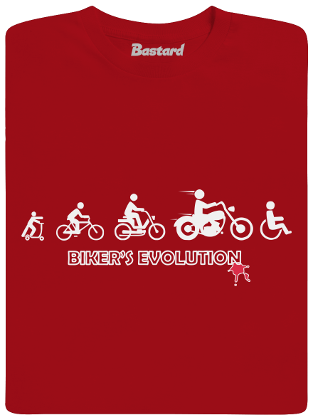 Bikers evolution férfi hosszú ujjú póló Red
