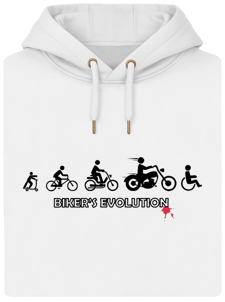 Bikers evolution unisex prémium pulóver Snowwhite
