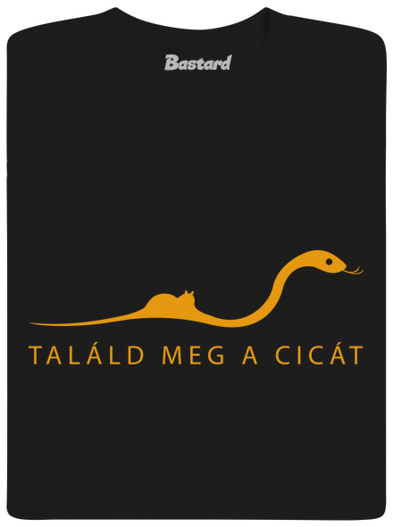 Találd meg a cicát gyerek póló Black