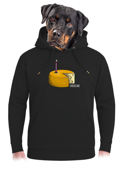 Cheese cake unisex prémium pulóver Dark Black