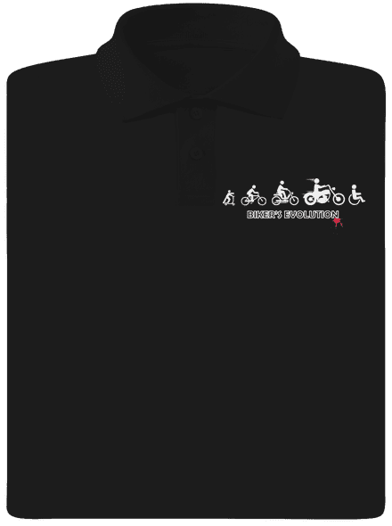 Bikers evolution férfi pólóingek Black