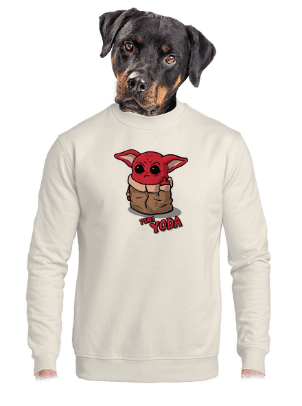 Peri Yoda unisex crewneck Off White