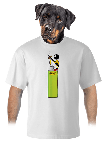 Pálcikaember unisex túlméretezett póló White