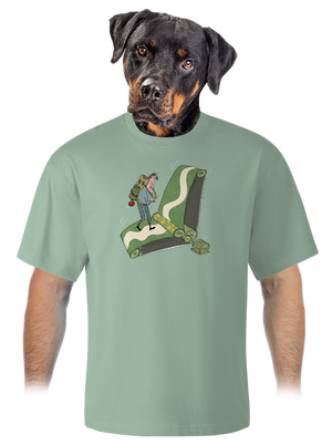 túrázás az övön unisex túlméretezett póló Sage