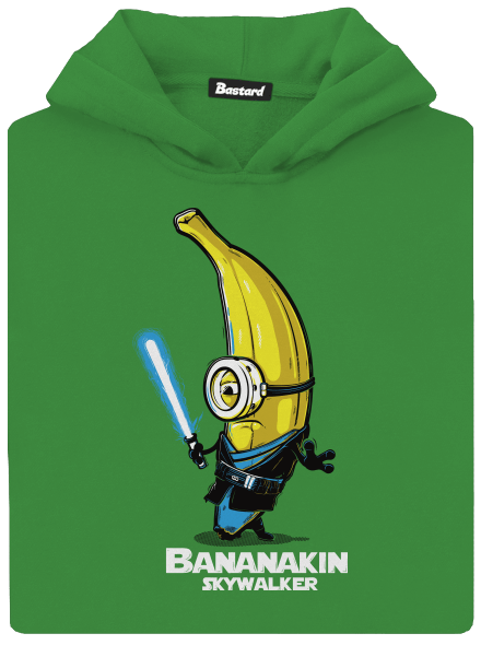 Bananakin Skywalker gyerek kenguruzsebes pulóver Kelly Green AWD