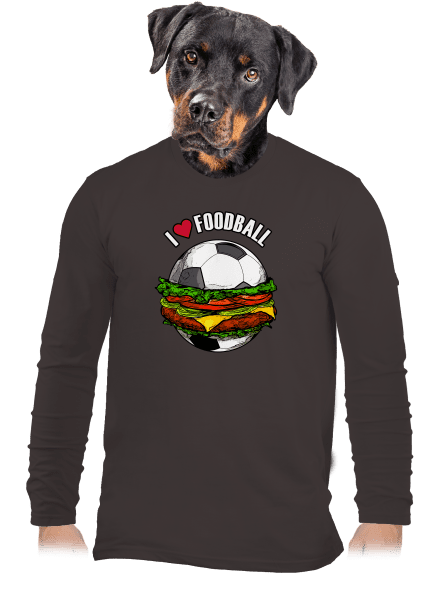 Foodball férfi hosszú ujjú póló Bear Brown