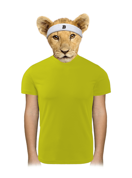 Nyomtatás nélkül gyerek sport póló Neon Yellow