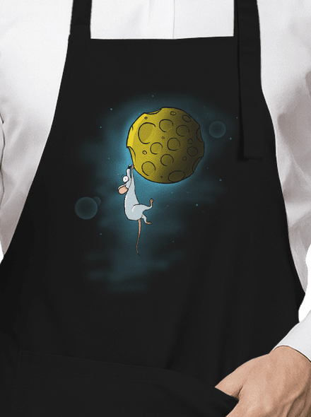 Moon cheese kötény Black