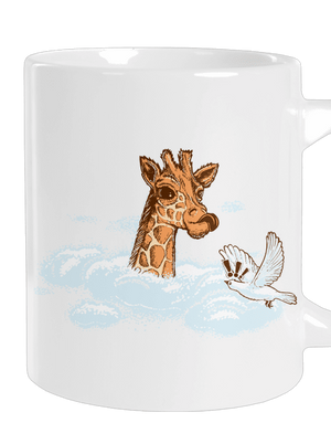Zsiráf a felhőkben nagy bögre White