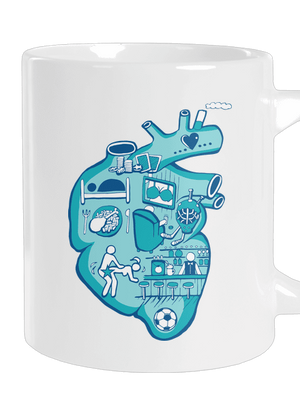 Érte dobog a szív nagy bögre White