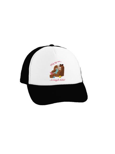 Még egy sor teherautós sapka Black cap