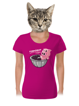 Formában női póló Fuchsia Red