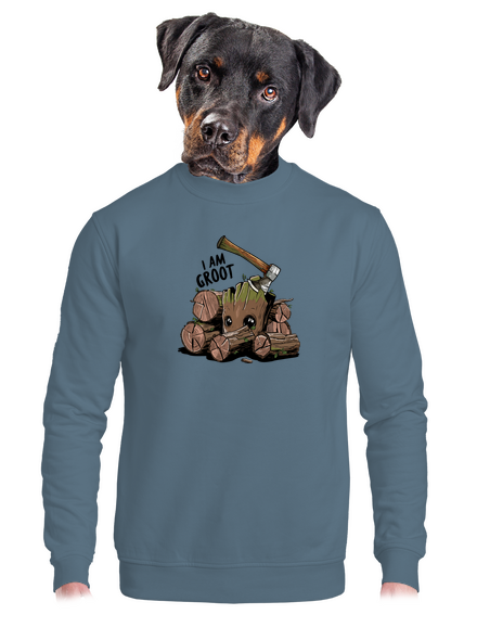 I Am Groot unisex crewneck Nordic Blue