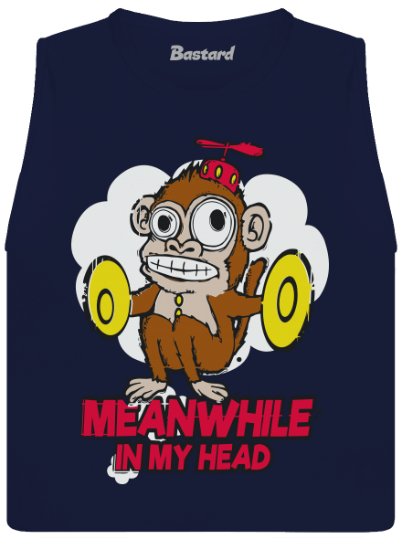 Monkey in my head női bővített trikó Navy