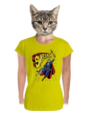 Supermom prémium női póló Lemon