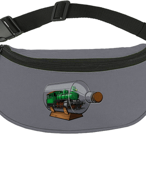 Mozdony egy palackban övtáska Graphite