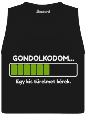 Gondolkodom női bővített trikó Black