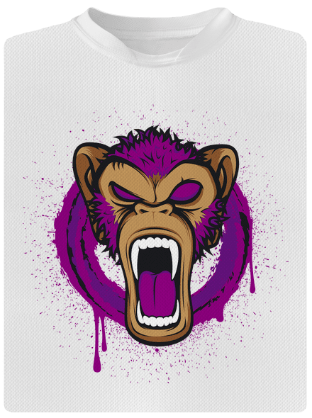 Ape face férfi sportpóló White