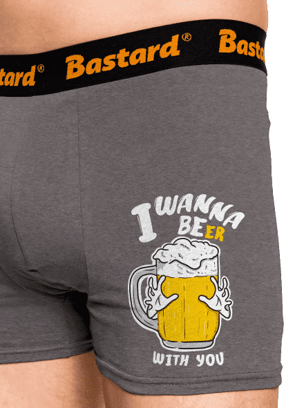 I wanna beer boxeralsó Gray Melange