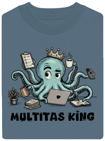 Multitas king unisex crewneck Nordic Blue