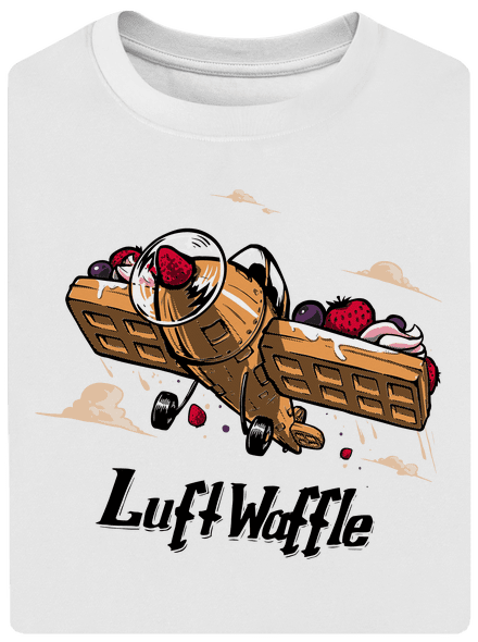 Luftwaffle unisex túlméretezett póló White