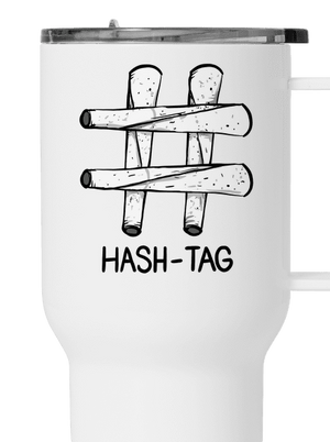 Hash tag termosz bögre White