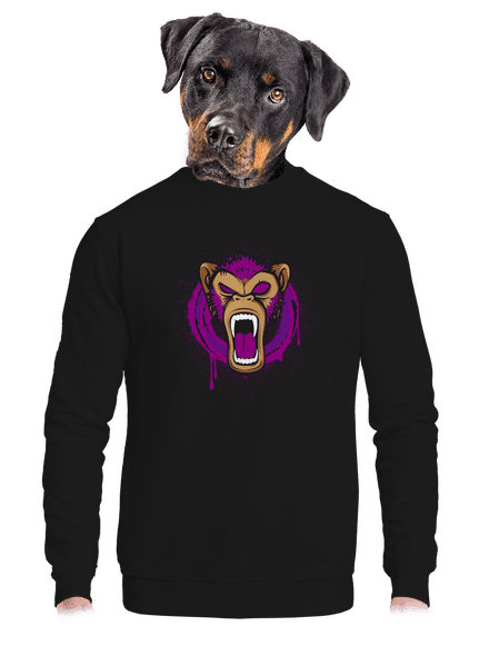 Ape face unisex crewneck Black