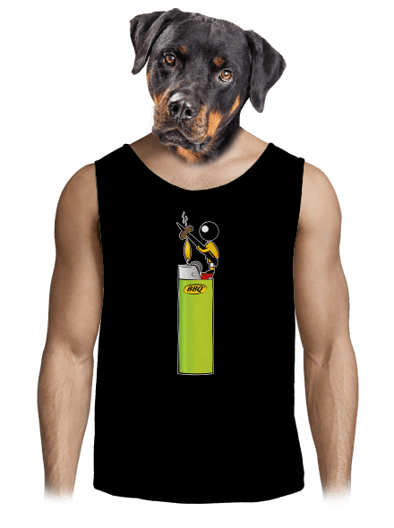 Pálcikaember férfi trikó Black