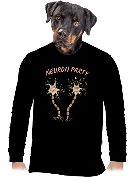 Neuron party férfi hosszú ujjú póló Black