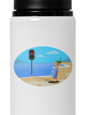 Biztonságos úszás kulacs White