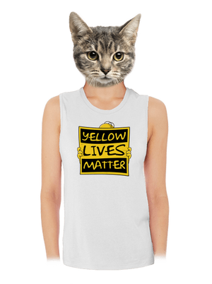 Yellow lives matter női bővített trikó White