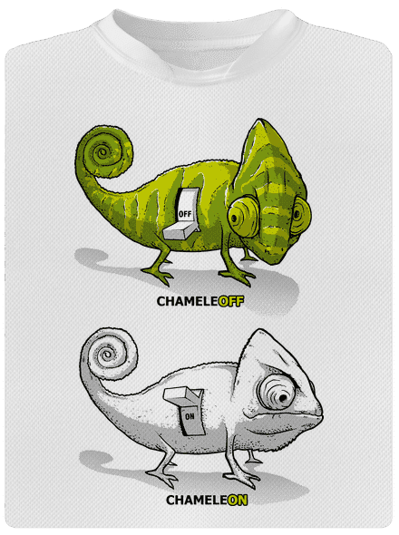ChameleON ChameleOFF gyerek sport póló White