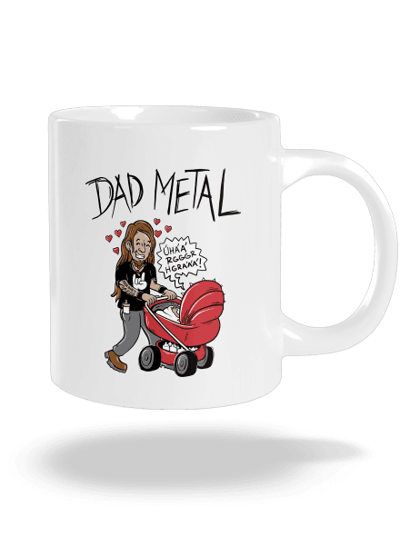 Dad metal nagy bögre White