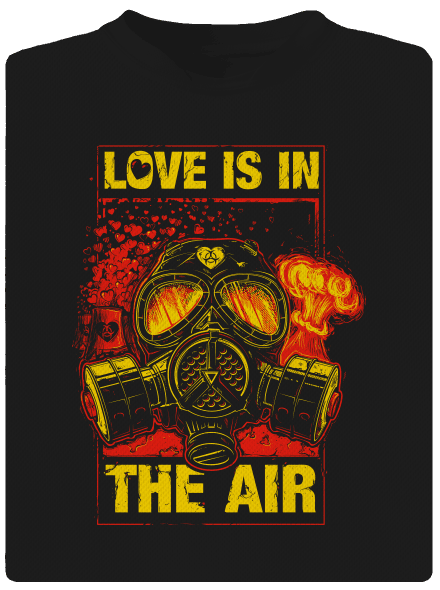 Love is in the air férfi sportpóló Black