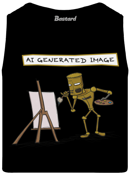AI generated image férfi trikó Black