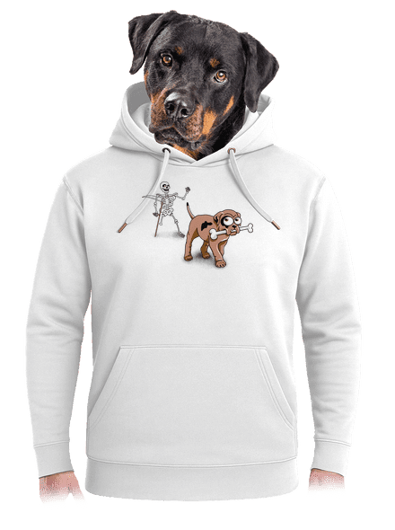 Csontváz unisex prémium pulóver Snowwhite