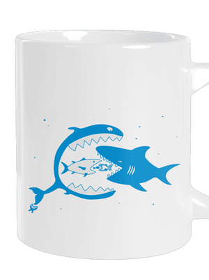 Halak nagy bögre White