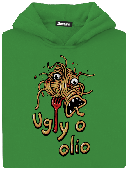 Ugly o olio gyerek kenguruzsebes pulóver Kelly Green AWD