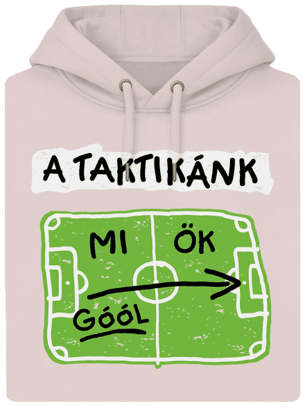A futballtaktikánk unisex prémium pulóver Rose Chalk