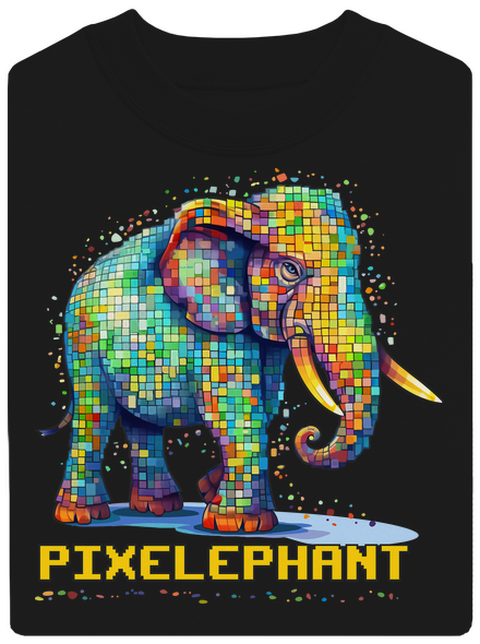 Pixelephant unisex crewneck Black