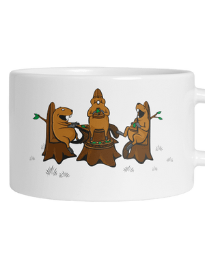 Beaver pizza party macaron bögre White