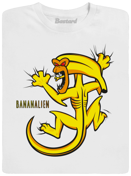 Bananalien férfi hosszú ujjú póló White