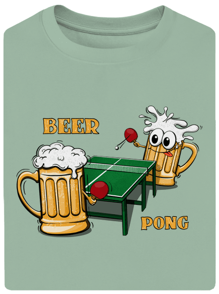 Beer pong unisex túlméretezett póló Sage