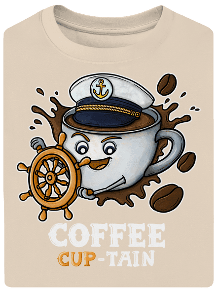 Coffee Cup-tain unisex túlméretezett póló Almond