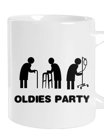 Oldies party nagy bögre White